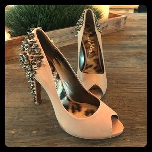 Sam Edelman tan studded heels size 7 1/2 m